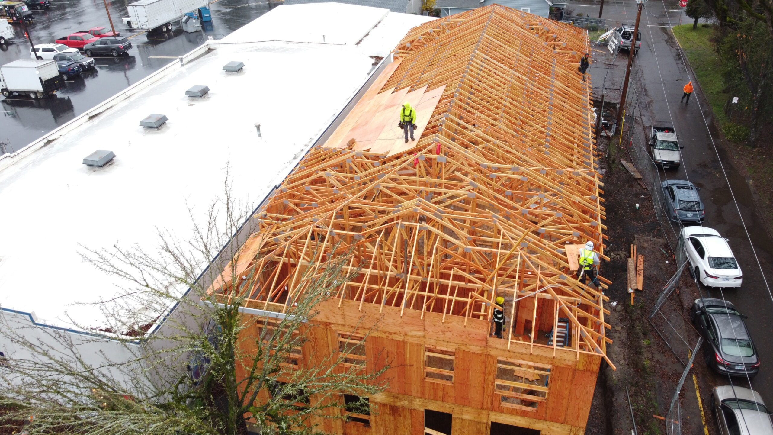 KB Contracting Commercial Framing Jobsite